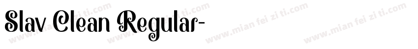 Slav Clean Regular字体转换